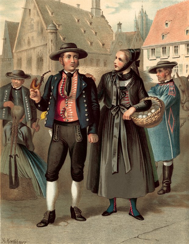 Německý kroj, Wurtemberg Ulm od Albert Kretschmer