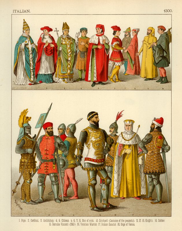 Italský kostým 1300 od Albert Kretschmer