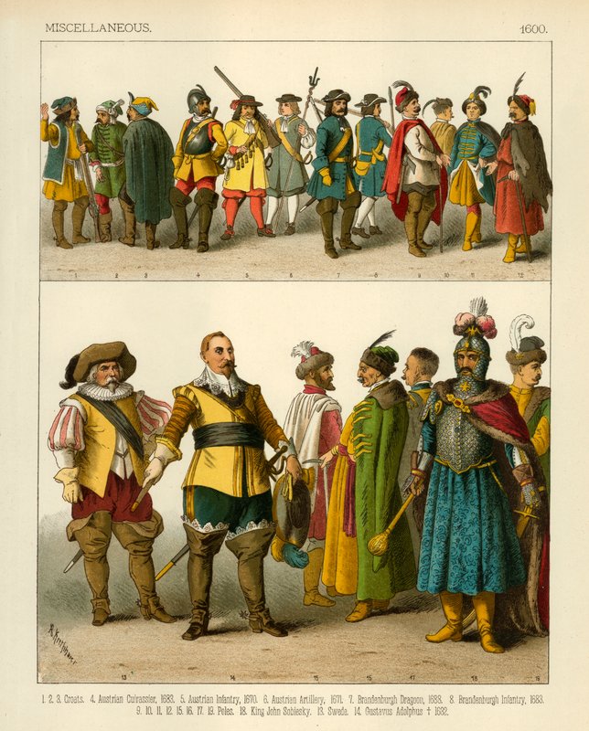 Různé kostýmy 1600 od Albert Kretschmer