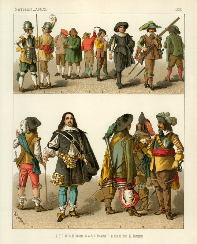 Nizozemské kostýmy 1600 od Albert Kretschmer