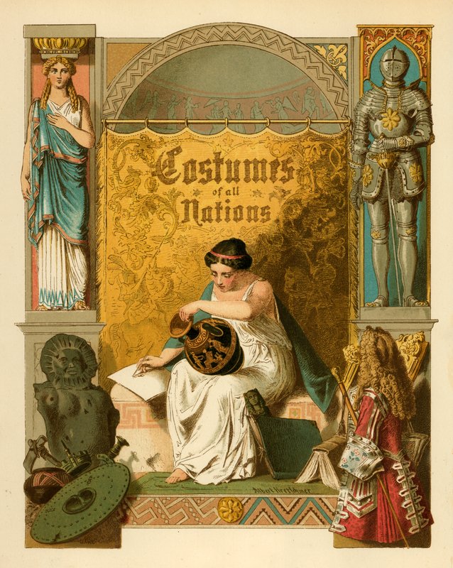Titulní strana pro The Costumes of All Nations od Albert Kretschmer