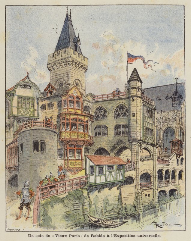 Roh Robidas Old Paris na výstavě Universelle od Albert Robida