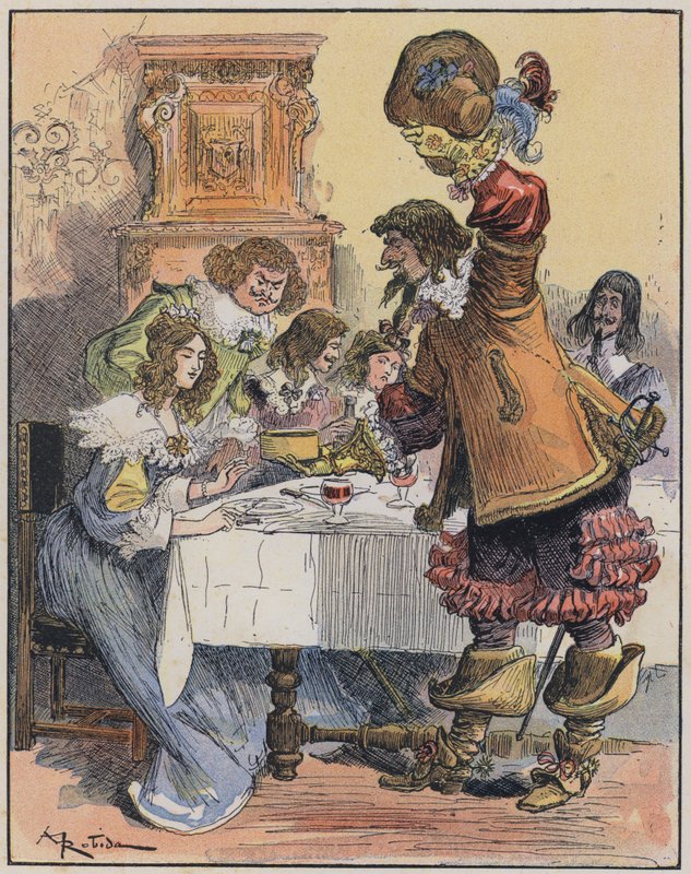 Ilustrace pro Le Capitaine Bellormeau od a ilustroval A Robida (barevně lito) od Albert Robida