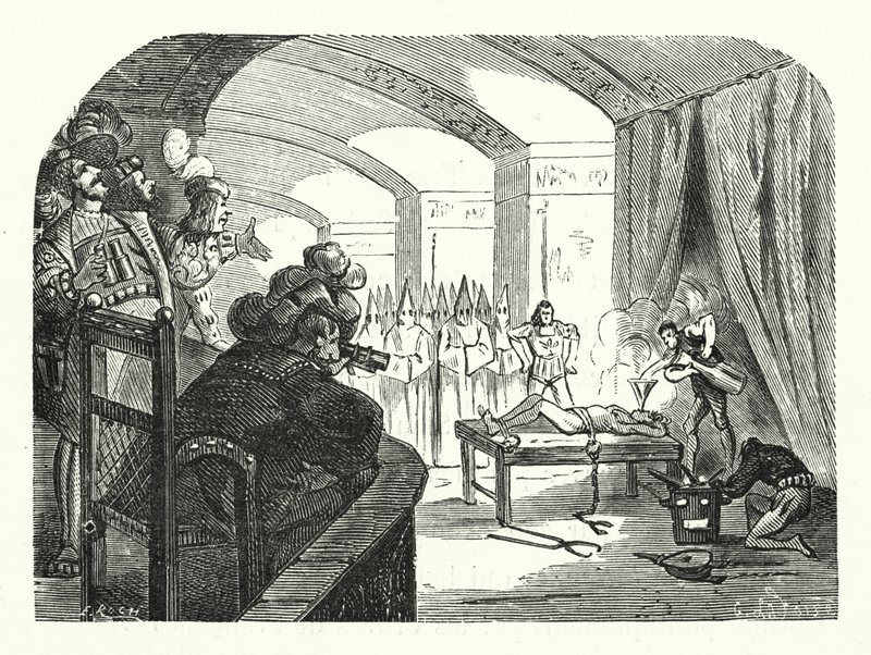 Inkvizice ve Francii za vlády Františka I. (rytina) od Albert Robida