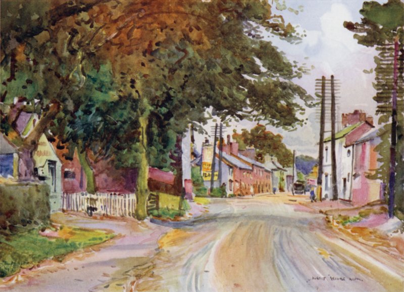 Broughton in the Fylde (barevné lito) od Albert Woods