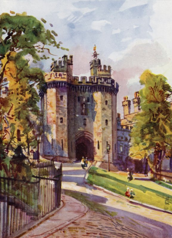 Hrad Lancaster, brána (barevná lito) od Albert Woods