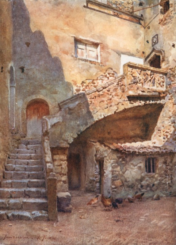 Nádvoří Palazzo Corvaia, Taormina od Alberto Pisa