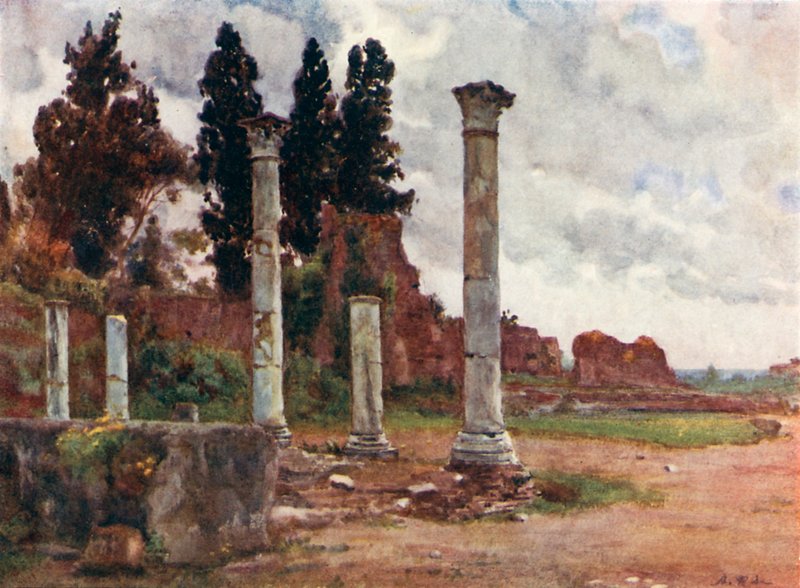 Knihovna domu Domitian na Palatinu od Alberto Pisa