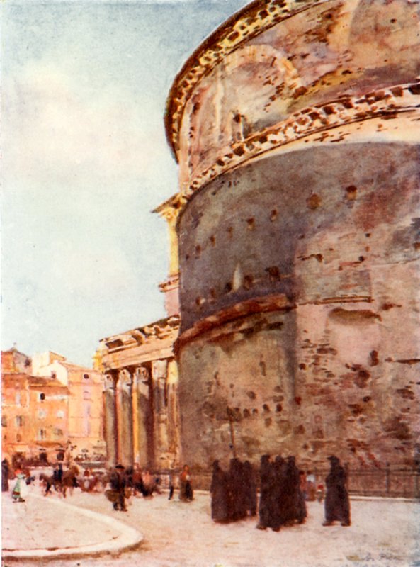 Pantheon, pohled z boku od Alberto Pisa