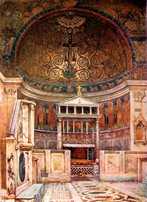 San Clemente, sbor a tribuna Horního kostela od Alberto Pisa