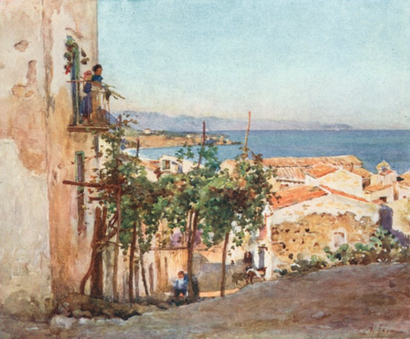 Ulice v Cefalu od Alberto Pisa