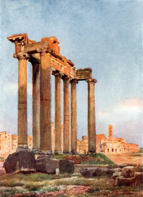 Saturnův chrám z Portico of the Dii Consentes od Alberto Pisa