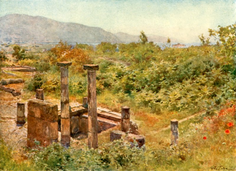 Pohled z Pompejí od Alberto Pisa
