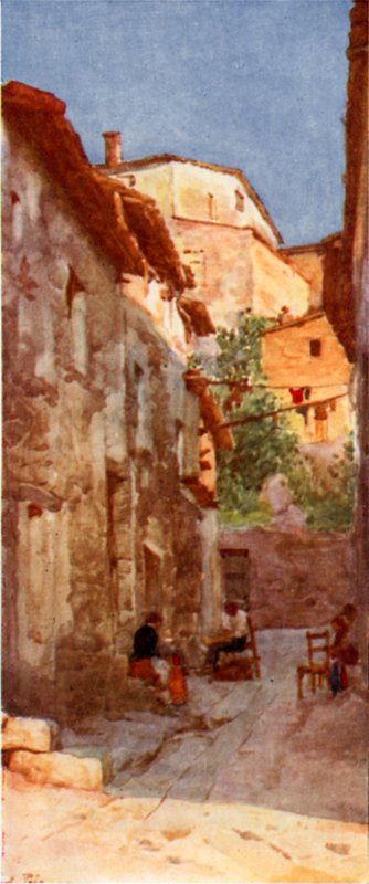 Village Street v Anticoli, v Sabine Hills od Alberto Pisa