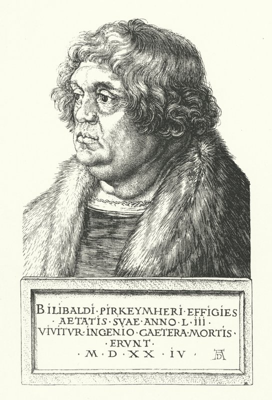 Willibald Pirckheimer , německý renesanční právník, spisovatel a humanista a nejbližší přítel Albrechta Durera od Albrecht Dürer