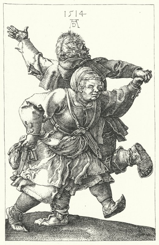 Venkovský pár tančící od Albrecht (after) Durer or Duerer