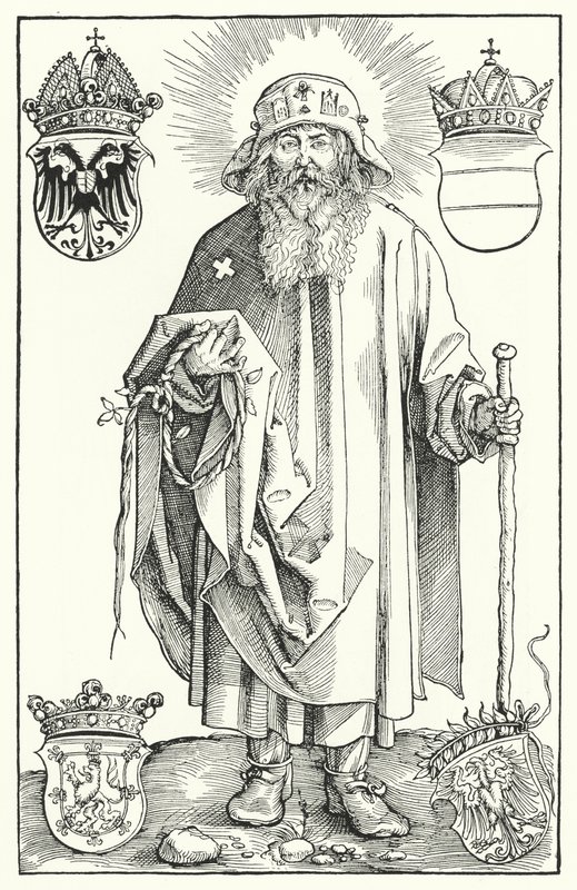 St Coloman (rytina) od Albrecht (after) Durer or Duerer