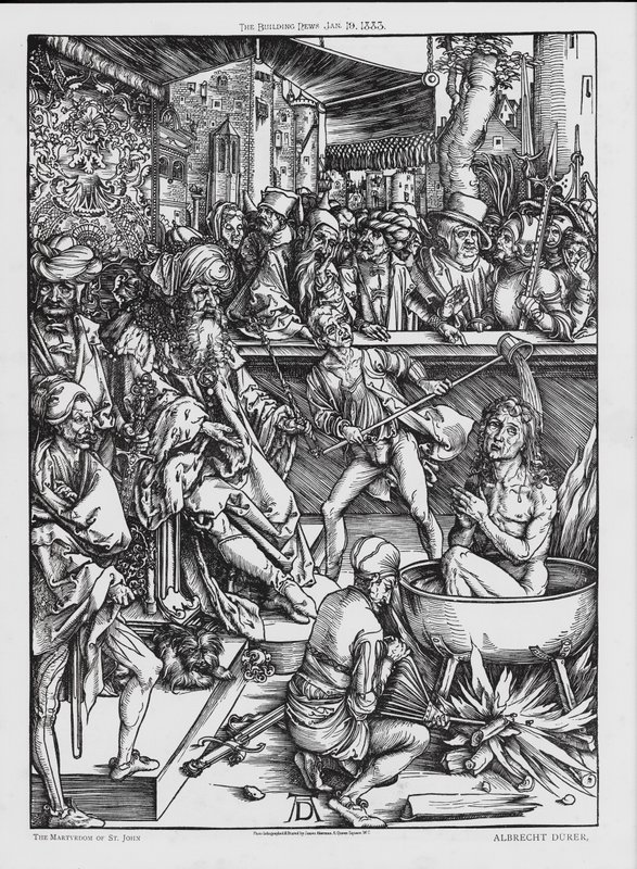 Umučení svatého Jana (rytina) od Albrecht (after) Durer or Duerer