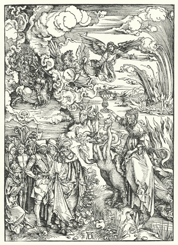 Babylonská děvka (rytina) od Albrecht (after) Durer or Duerer