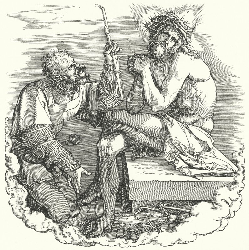 Titulní strana z Velké pašije od Albrechta Durera, zobrazující poslední dny Krista na Zemi (rytina) od Albrecht (after) Durer or Duerer