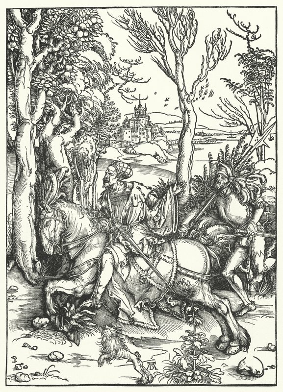 Rytíř a Landsknecht od Albrecht Dürer