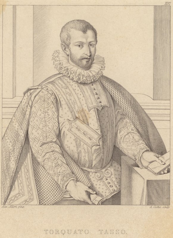 Portrét Torquata Tassa od Alessandro Allori