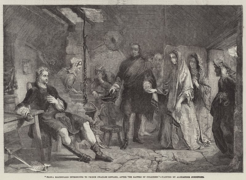 Flora Macdonald představená princi Charlesi Edwardovi po bitvě u Cullodenu od Alexander Johnston