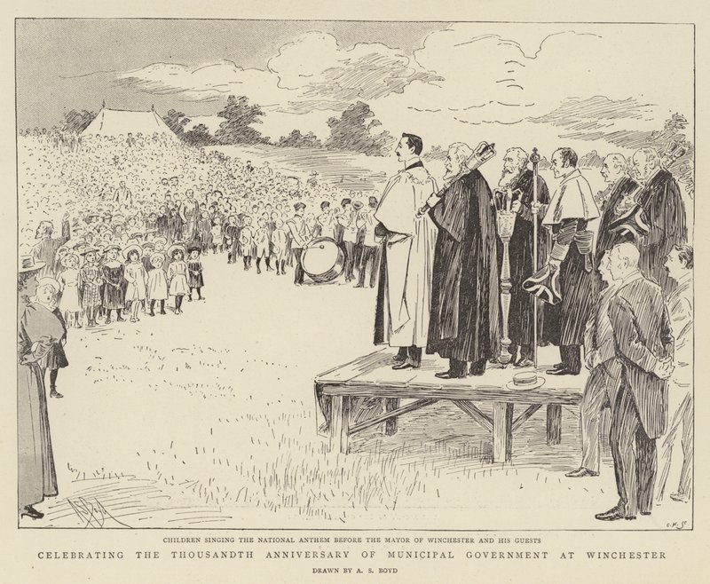 Oslava tisíciletého výročí městské správy ve Winchesteru od Alexander Stuart Boyd