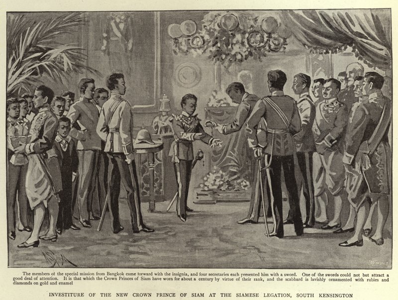 Investitura nového siamského korunního prince na siamské legaci v South Kensingtonu od Alexander Stuart Boyd