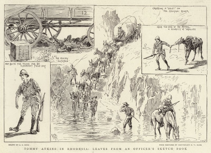 Tommy Atkins v Rhodesii, listy z důstojnického skicáře od Alexander Stuart Boyd