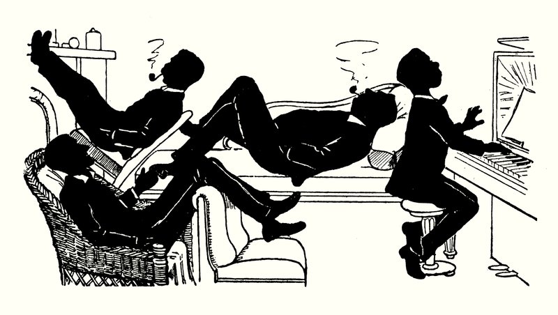 Ilustrace pro We Three and Troddles (litografie) od Alexander Carruthers Gould