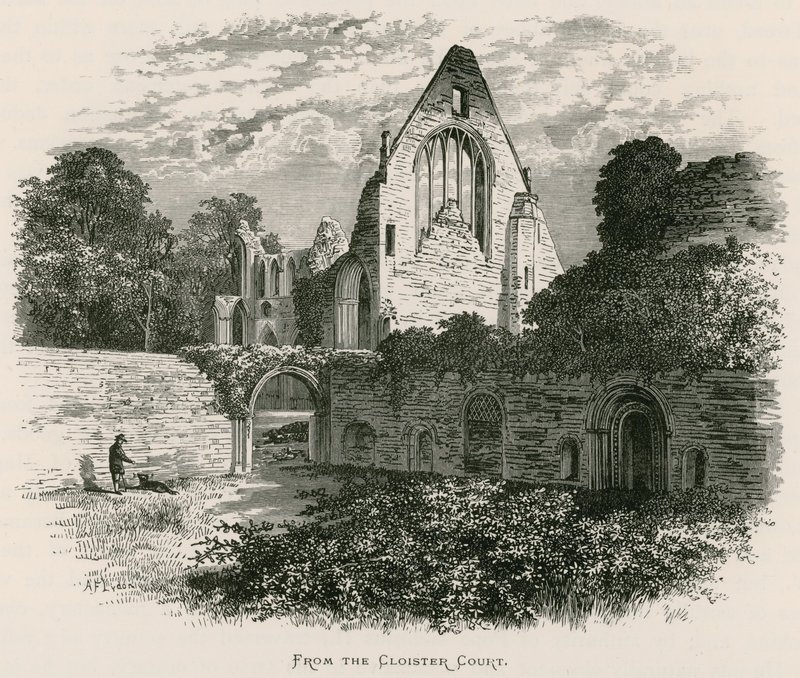 Dryburgh Abbey, z klášterního dvora od Alexander Francis Lydon