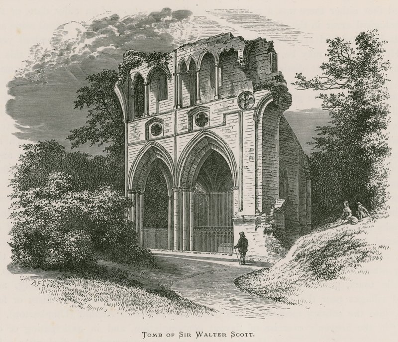 Dryburgh Abbey, Hrobka sira Waltera Scotta od Alexander Francis Lydon