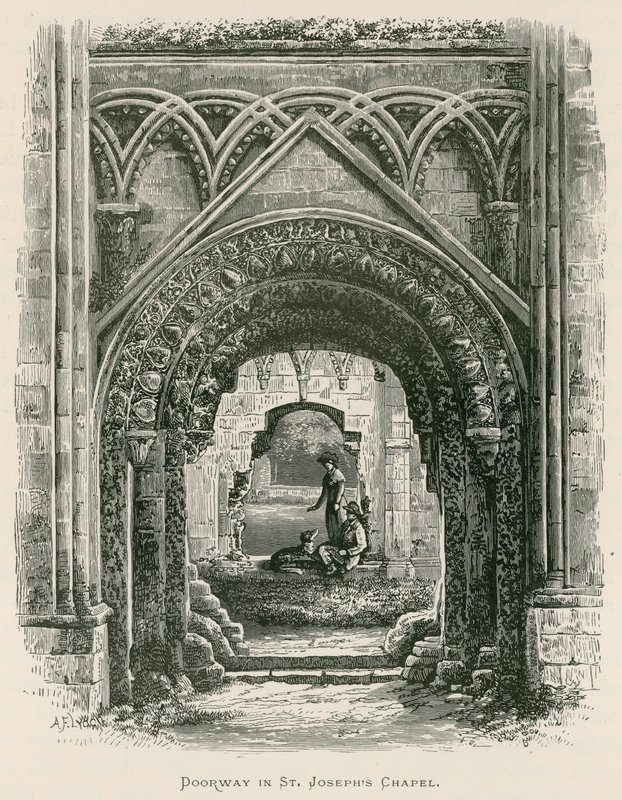 Glastonbury Abbey, brána v kapli svatého Josefa od Alexander Francis Lydon