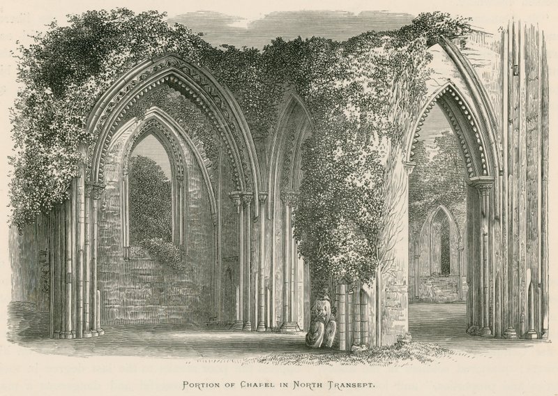 Glastonbury Abbey, část kaple v severní transeptu od Alexander Francis Lydon