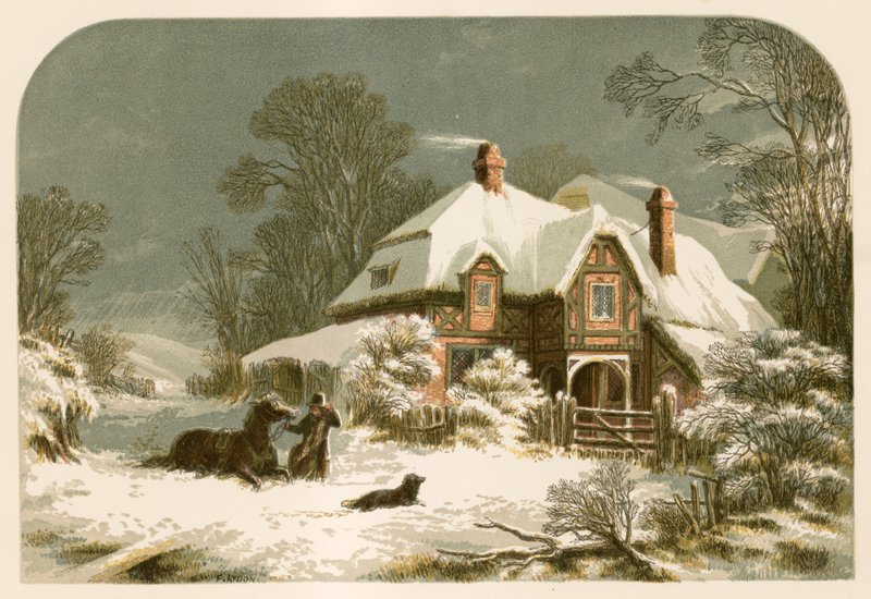 Ilustrace k Emersonově Sněhové bouři od Alexander Francis Lydon