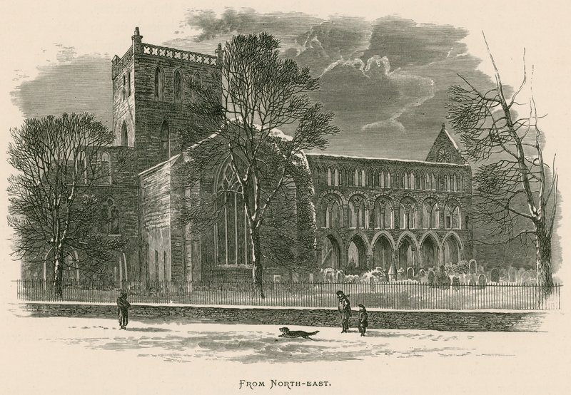 Jedburgh Abbey, ze severovýchodu od Alexander Francis Lydon
