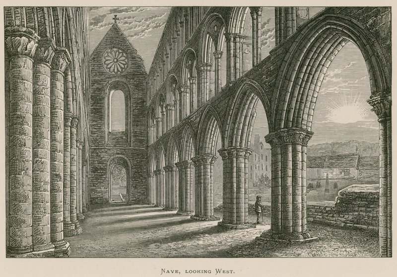 Jedburgh Abbey, Nave, pohled na západ od Alexander Francis Lydon