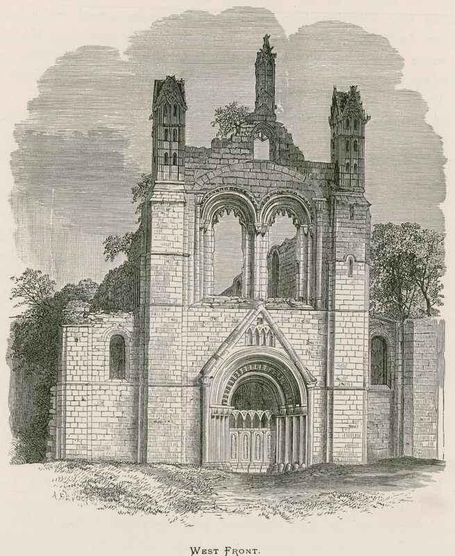 Kirkstall Abbey, západní fronta od Alexander Francis Lydon