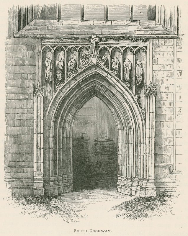 Melrose Abbey, South Doorway od Alexander Francis Lydon
