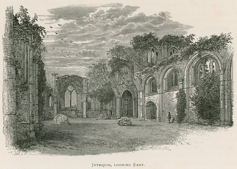 Netley Abbey, interiér, pohled na východ od Alexander Francis Lydon