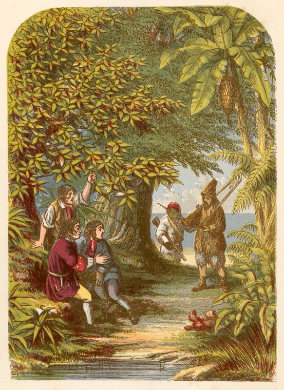 Robinson Crusoe překvapil tři Angličany od Alexander Francis Lydon