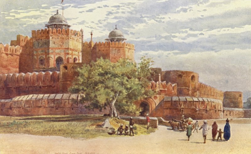 Pevnost Agra, před branou Dillí od Alexander Henry Hallam Murray
