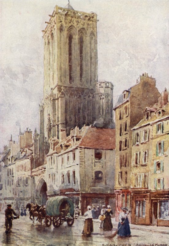Caen, kostel St Jean (barevné lito) od Alexander Henry Hallam Murray