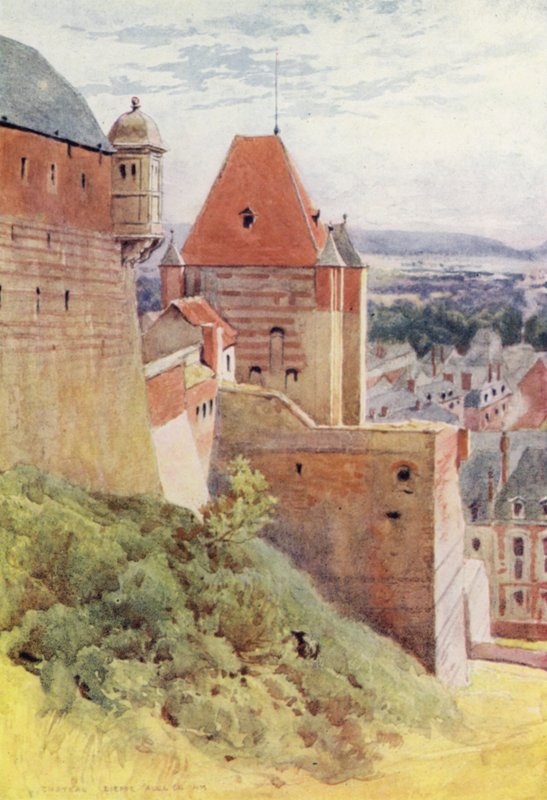 Dieppe, hrad z patnáctého století (barevné lito) od Alexander Henry Hallam Murray