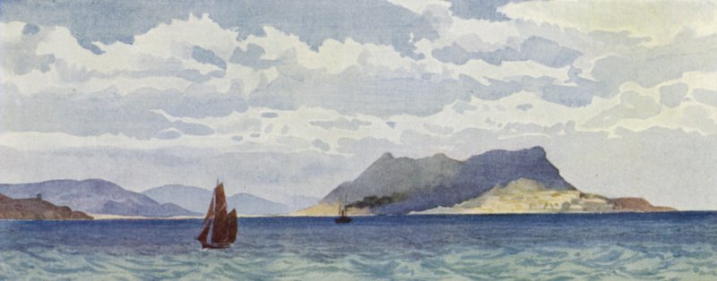 Gibraltar ze západu od Alexander Henry Hallam Murray