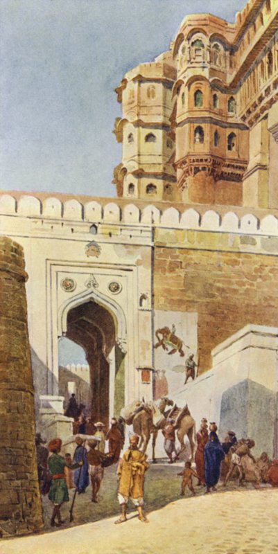 Výstup do paláce, Jodhpur od Alexander Henry Hallam Murray