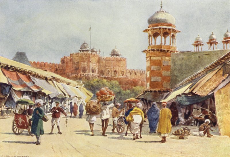 Bazar, Agra od Alexander Henry Hallam Murray