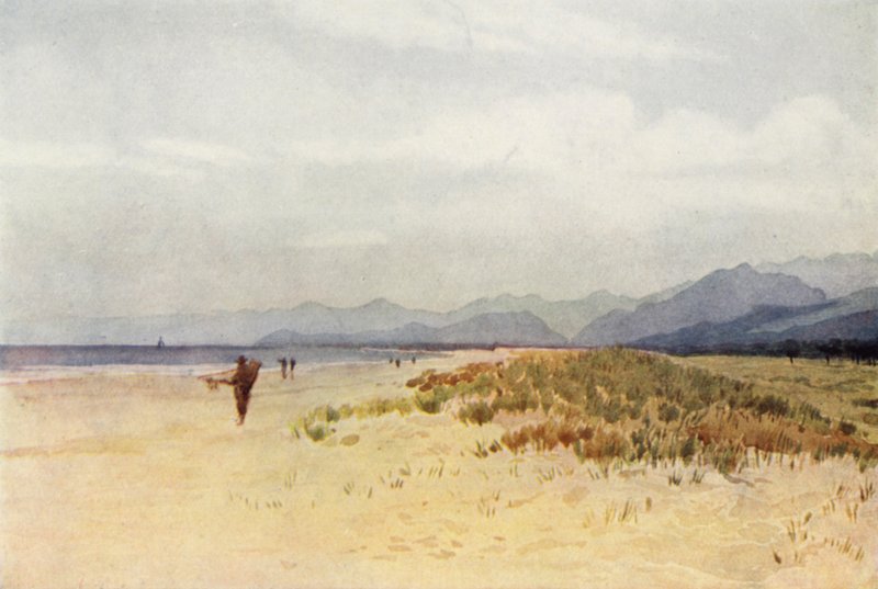 Mořské pobřeží severně od Viareggio (barevné lito) od Alexander Henry Hallam Murray