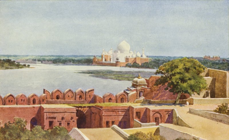 Taj z pevnosti, Agra od Alexander Henry Hallam Murray